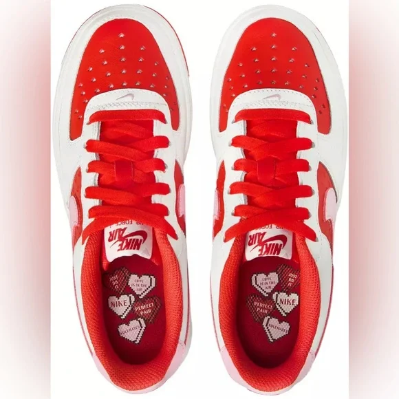 Nike Valentine’s Day Red and White Sneakers size 7Y brand new - Picture 10 of 12